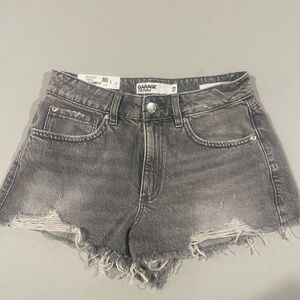 Garage Women's Distressed Black Denim Shorts